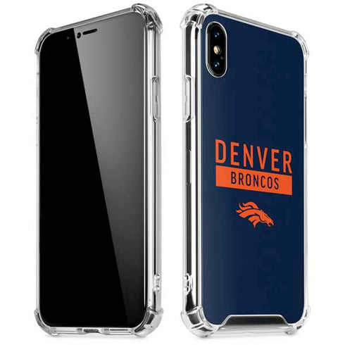 NFL Denver Broncos Blue Performance Series iPhone XS Max Clear Case